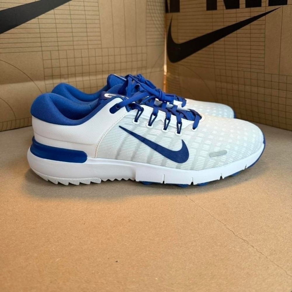NIKE Free Golf NN Spikeless FQ7875-400 White Royal Blue Men's 12 NWOB